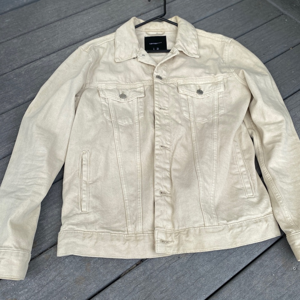 Men's Cream Denim Jacket